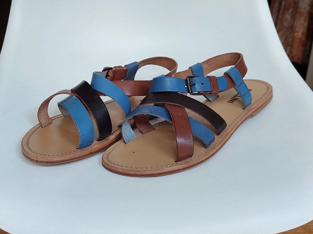 Pollini leren sandalen - Maat 43, Sandalen, Overige kleuren, Nieuw, Ophalen of Verzenden