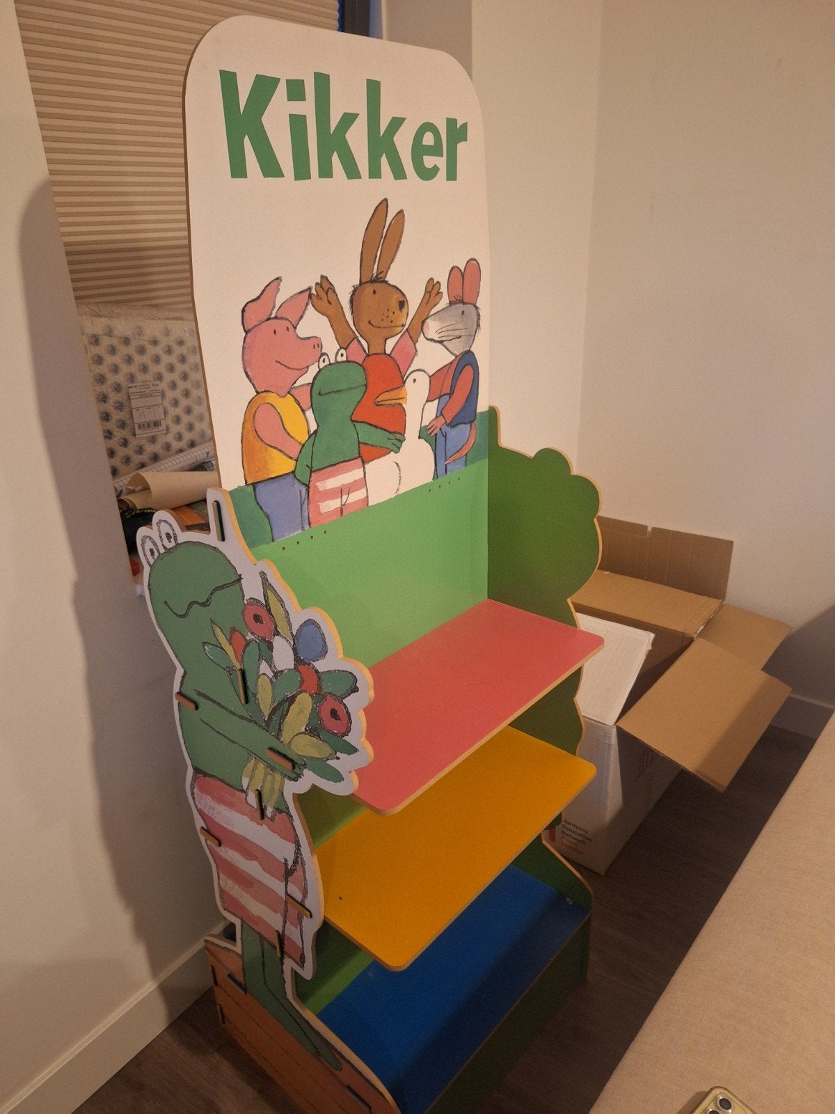 Unieke Kikker Boekenplank voor Kinderen - Dubbelzijdig, Ophalen, Met plank(en), Minder dan 50 cm, Gebruikt