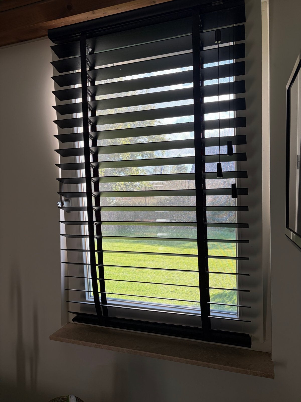 Luxaflex lamellen 75x123 cm, 6.5 cm breed, Ophalen, Gebruikt, Zwart, Overige typen