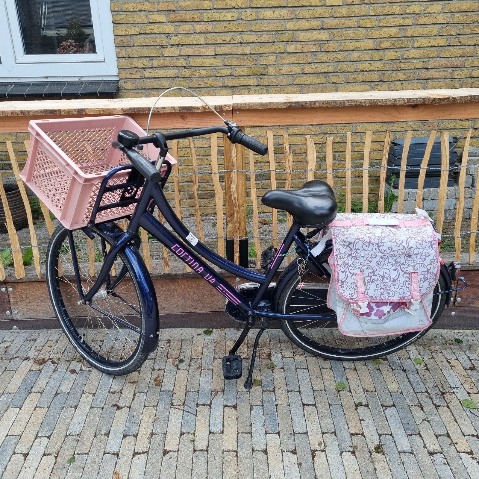 Cortina U4 Transportfiets Dames - Donkerblauw met Roze, Velgrem, Minder dan 47 cm, Ophalen, Overige merken