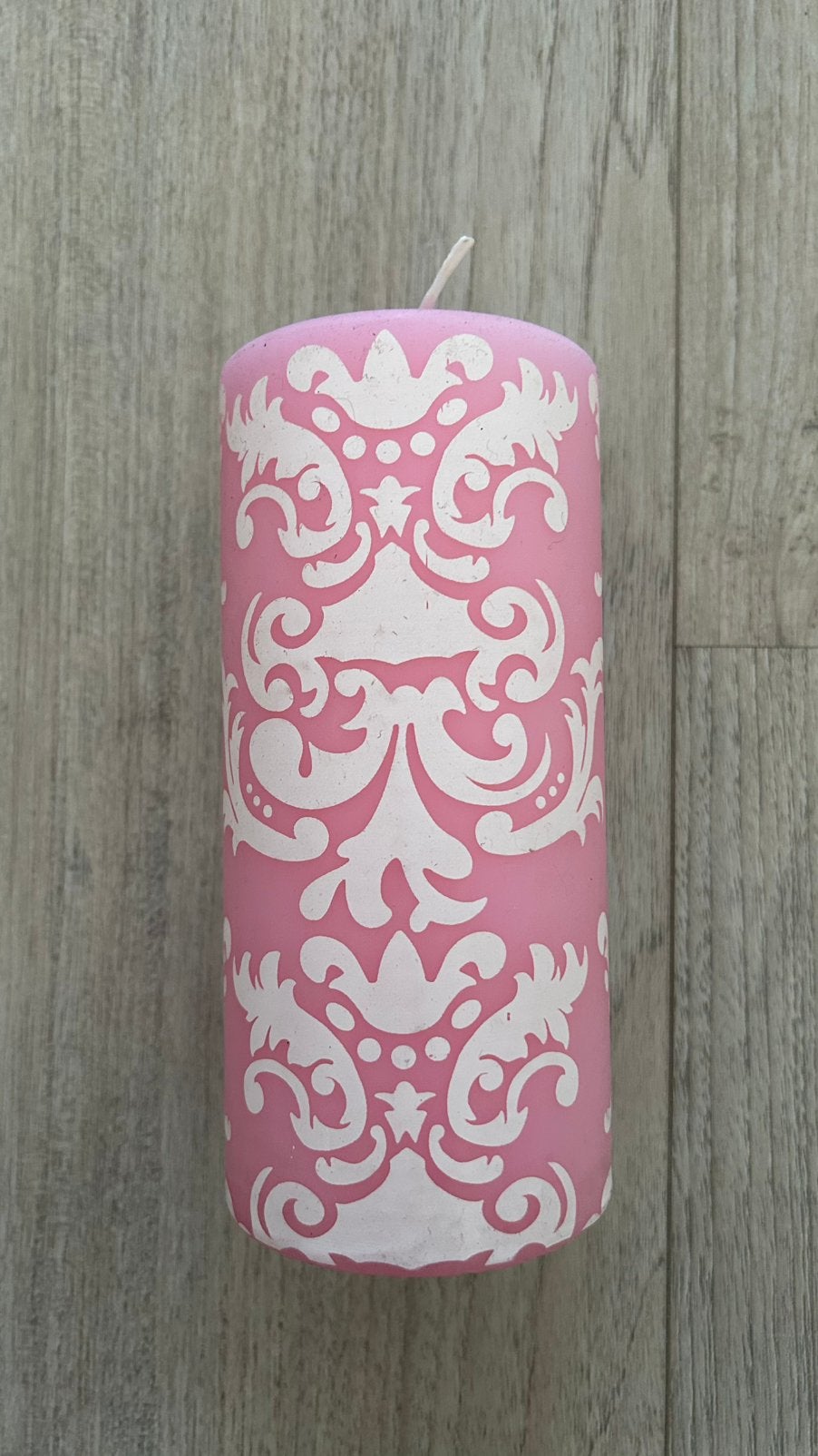 NIEUW roze Gouda kaars met witte opdruk, Ophalen of Verzenden, Zo goed als nieuw