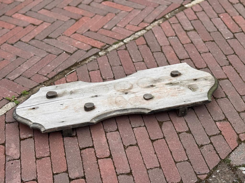 Houten tafel  plateau verhoger brocante, Ophalen of Verzenden