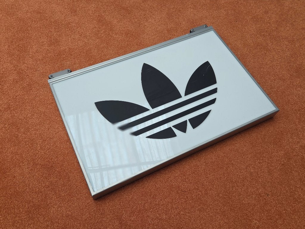 Uithangbord Adidas, Ophalen of Verzenden, Gebruikt, Reclamebord