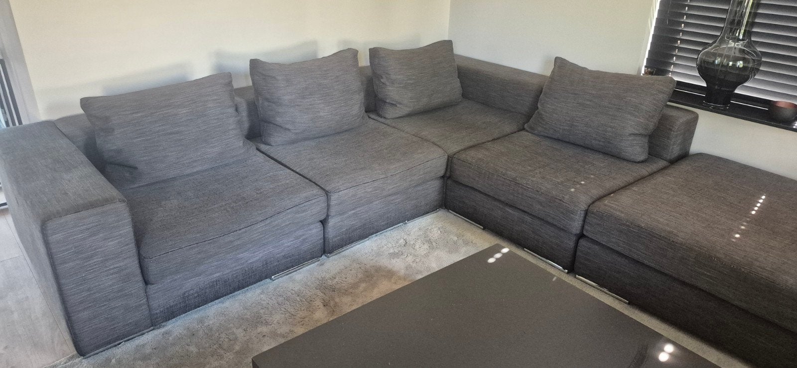 Macazz Hoekbank en Fauteuil, Gebruikt, 100 tot 125 cm, Hoekbank, 300 cm of meer