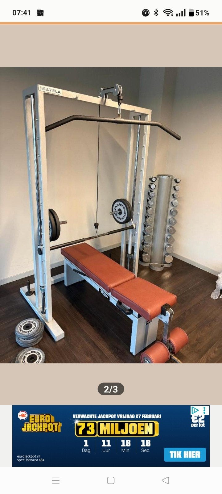 TechnoGym Smith machine Multipla, Ophalen, Zo goed als nieuw, Overige typen