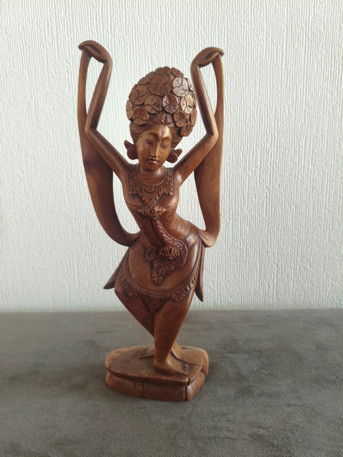 Vintage houten beeld Balinese danseres, Ophalen of Verzenden