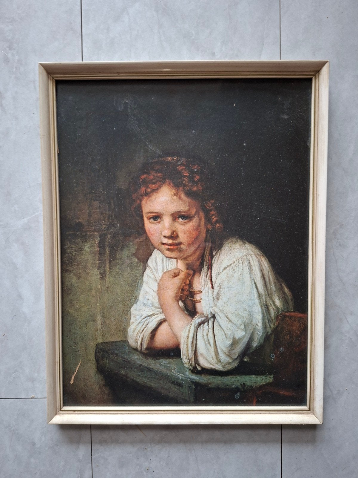 Klassiek wanddecoratie van een meisje, Ophalen, Portret of Personen, Klassiek, Ingelijst