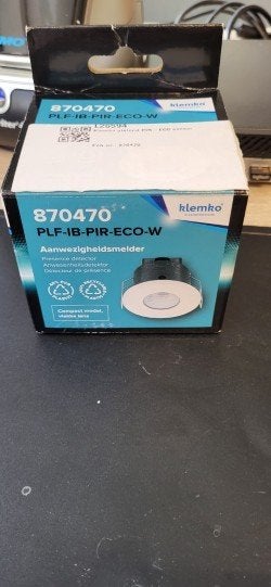 Nieuwe Klemko Aanwezigheidsmelder 870470, Ophalen of Verzenden, Nieuw, Overige typen
