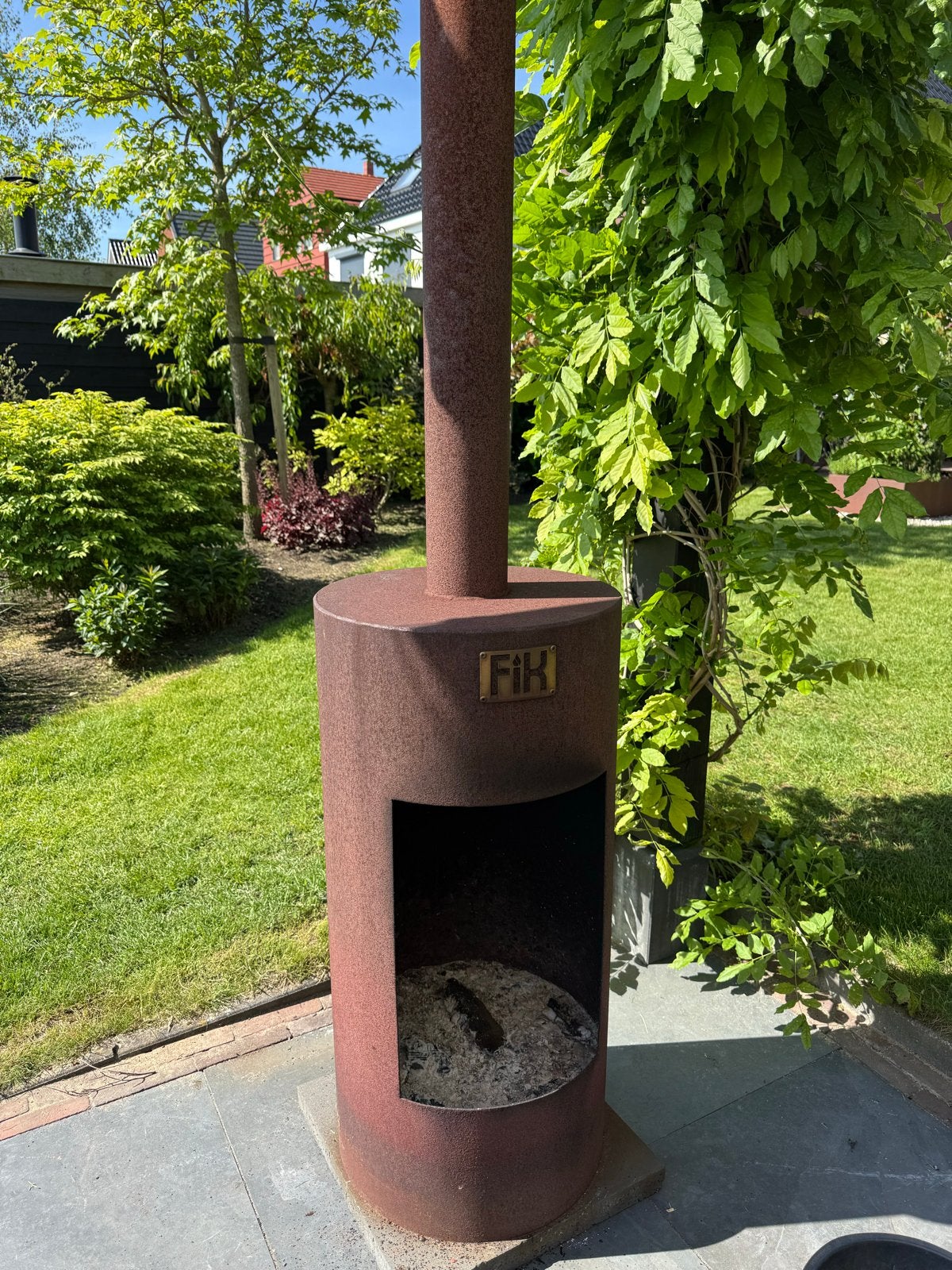 Cortenstaal tuinhaard / buitenkachel, Ophalen, Gebruikt