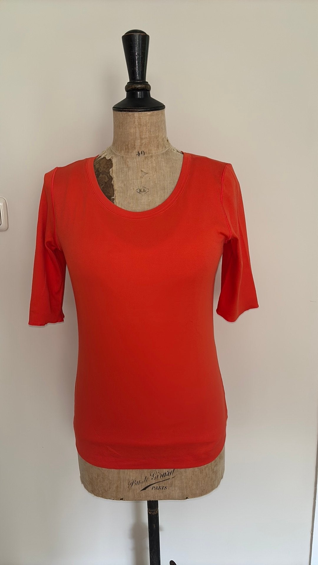 Marccain N4 shirt nieuw warme tint oranje, Kleding | Dames, Verzenden, Maat 42/44 (L), Nieuw, Oranje