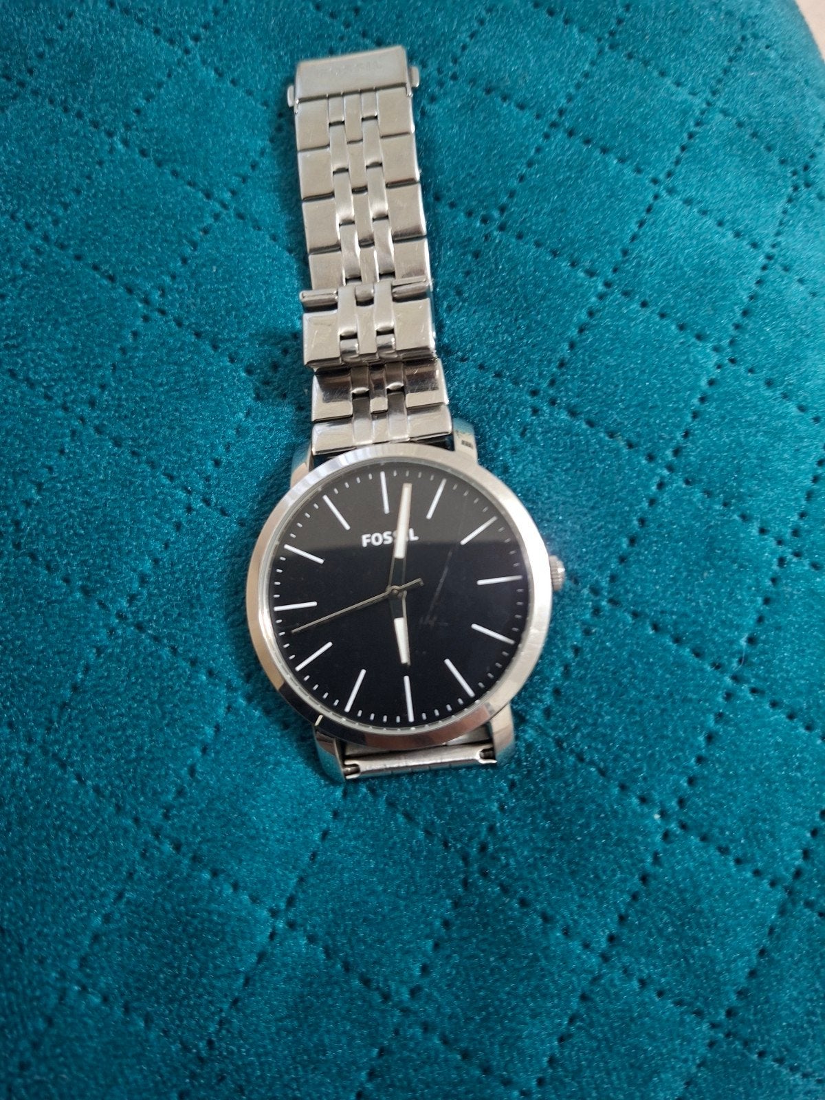 Fossil Herenhorloge - Zwart met Stalen Band, Ophalen of Verzenden