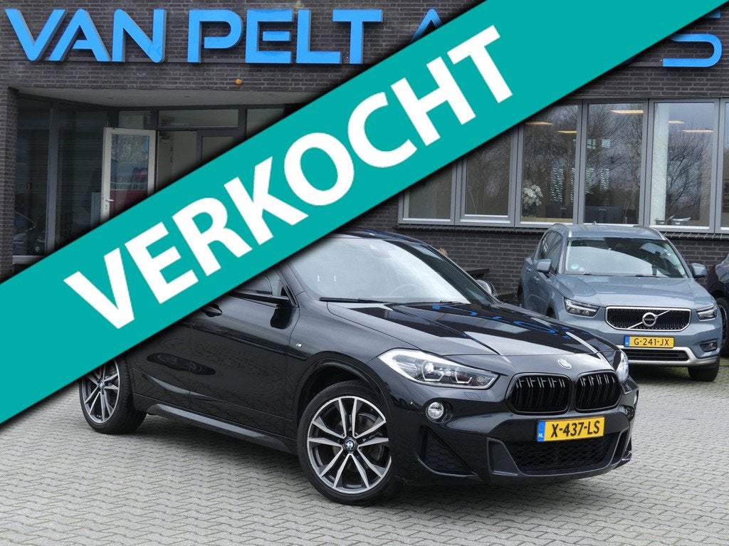 BMW X2 SDrive18i High Executive Edition, Auto's, BMW, Gebruikt, Leder en Stof, Zwart, Automatische klimaatregeling