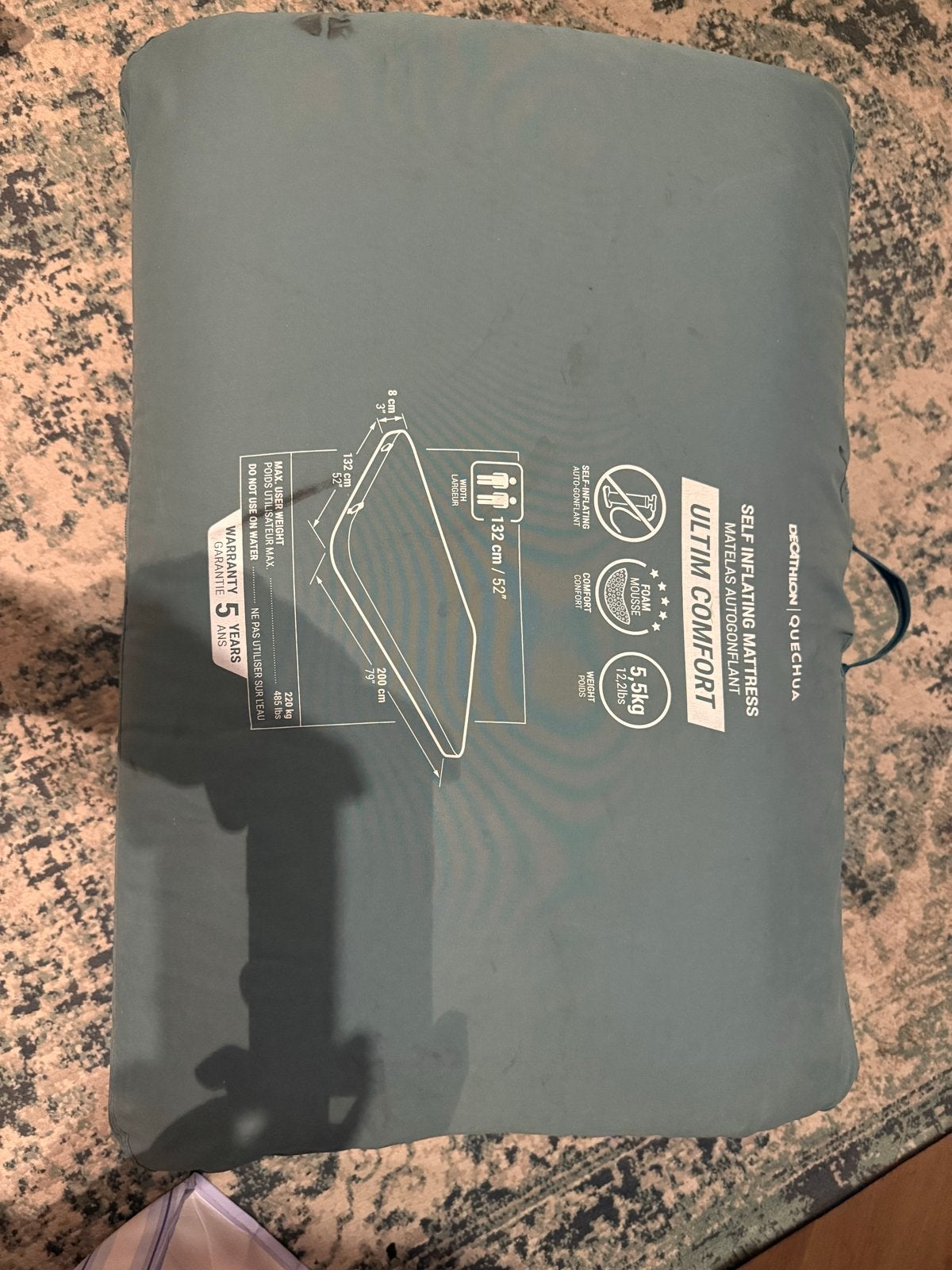 Quechua Ultim Comfort Matras 2-persoons, Caravans en Kamperen, Luchtbedden, Ophalen, Ingebouwde pomp, Gebruikt, 2-persoons