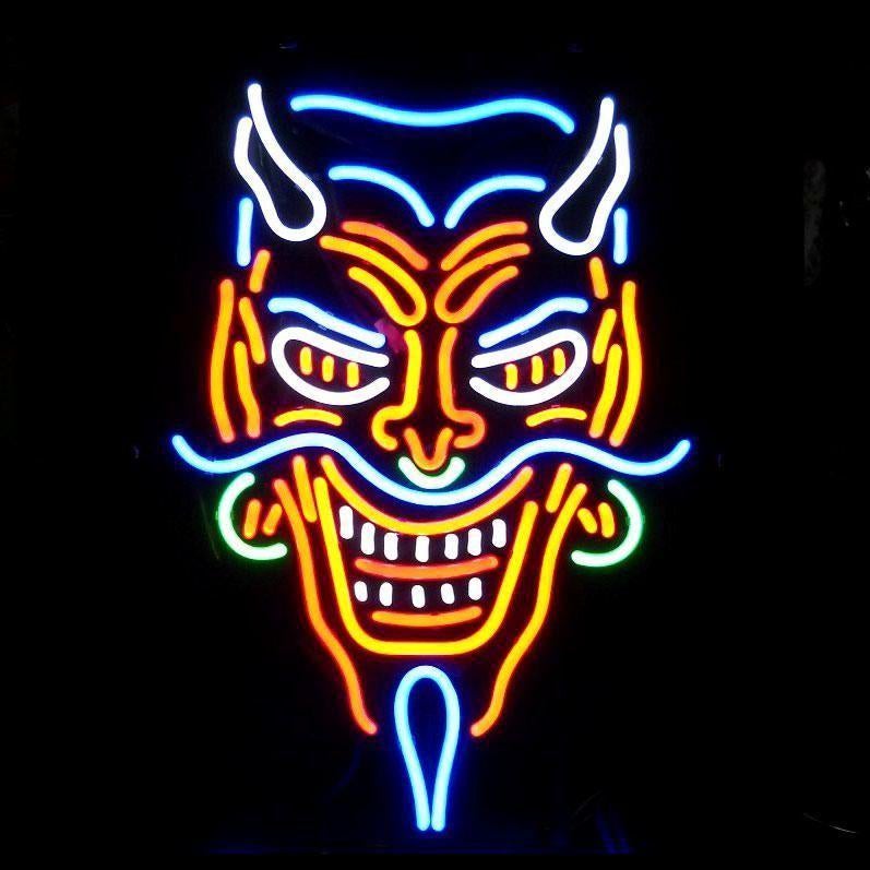 Duivel / devil neon licht reclame verlichting & veel andere, Gebruikt, Lichtbak of (neon) lamp, Ophalen of Verzenden, Info@americansaleshop.nl