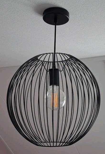 Hanglamp Xavier - Zwart - Ø40 cm, Modern, Industrieel, Zo goed als nieuw, Metaal, E27 (groot)