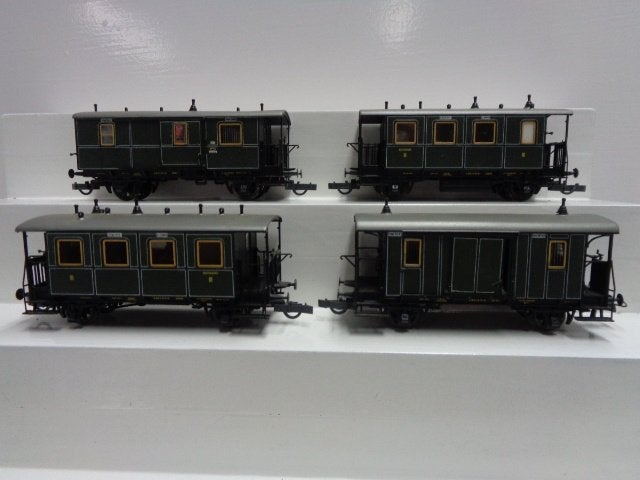 ROCO 44014 Set Beierse Lokaalspoorwagens 4x (H0), Gebruikt, Gelijkstroom, Wagon, Ophalen of Verzenden