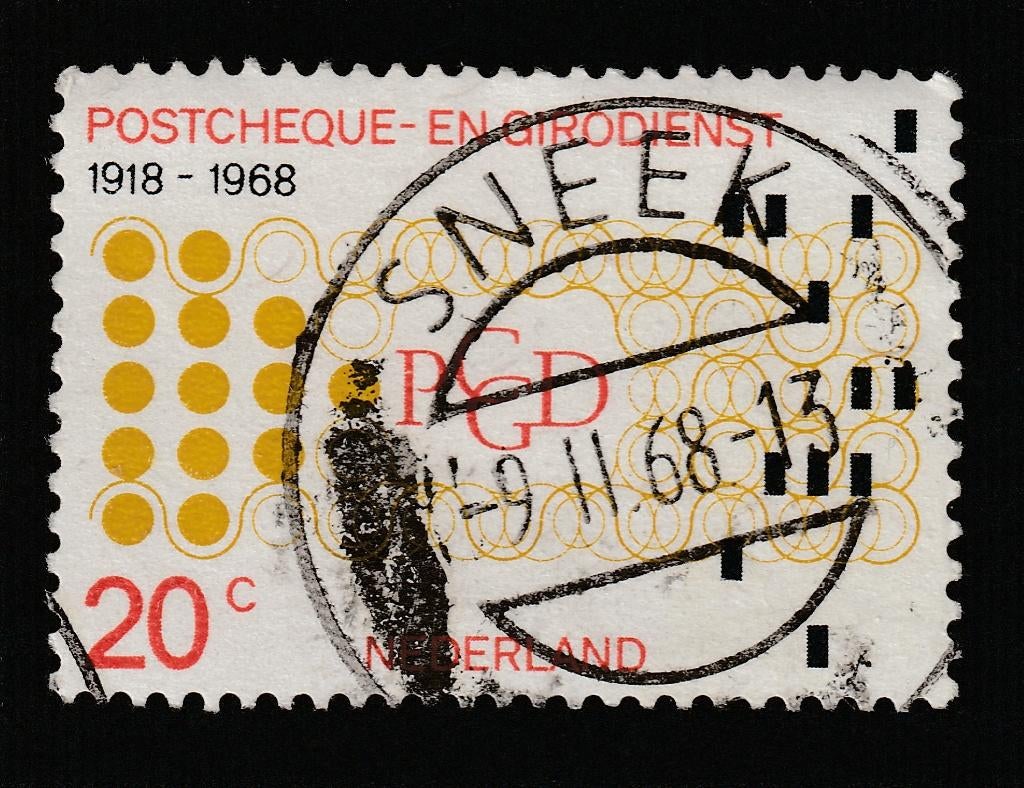 nvph 900 met openbalkstempel Sneek (10322), Postzegels en Munten, Ophalen of Verzenden, Na 1940, Gestempeld