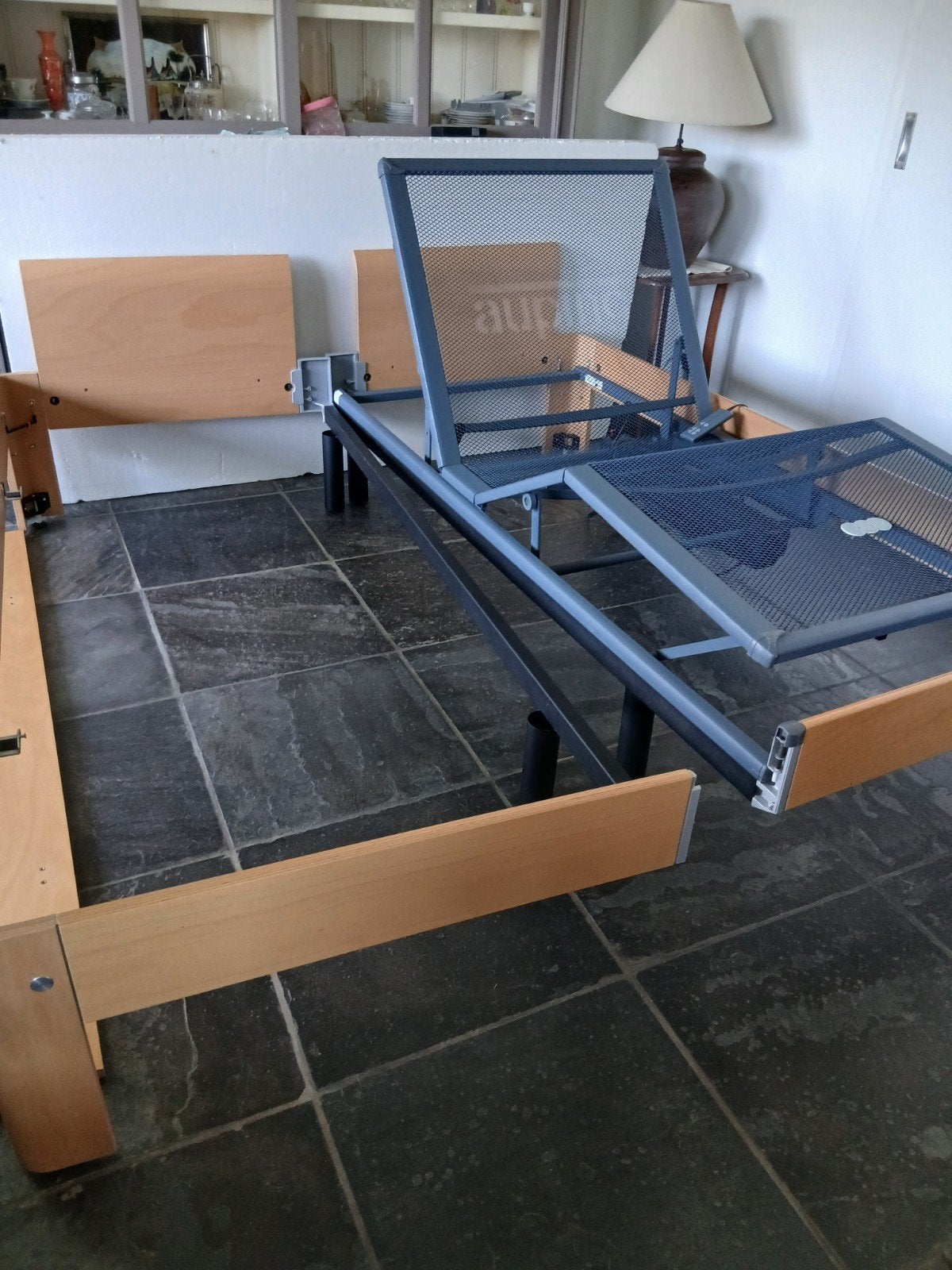auping auronde deelbaar .Elektrisch 180x200x41 cm., Ophalen of Verzenden, Tweepersoons, Hout