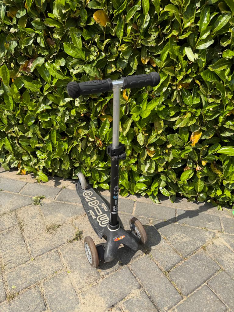 Micro Mini Step - Zwart, Gebruikt, Fietsen en Brommers, Steps, Ophalen of Verzenden, Zo goed als nieuw, Gewone step