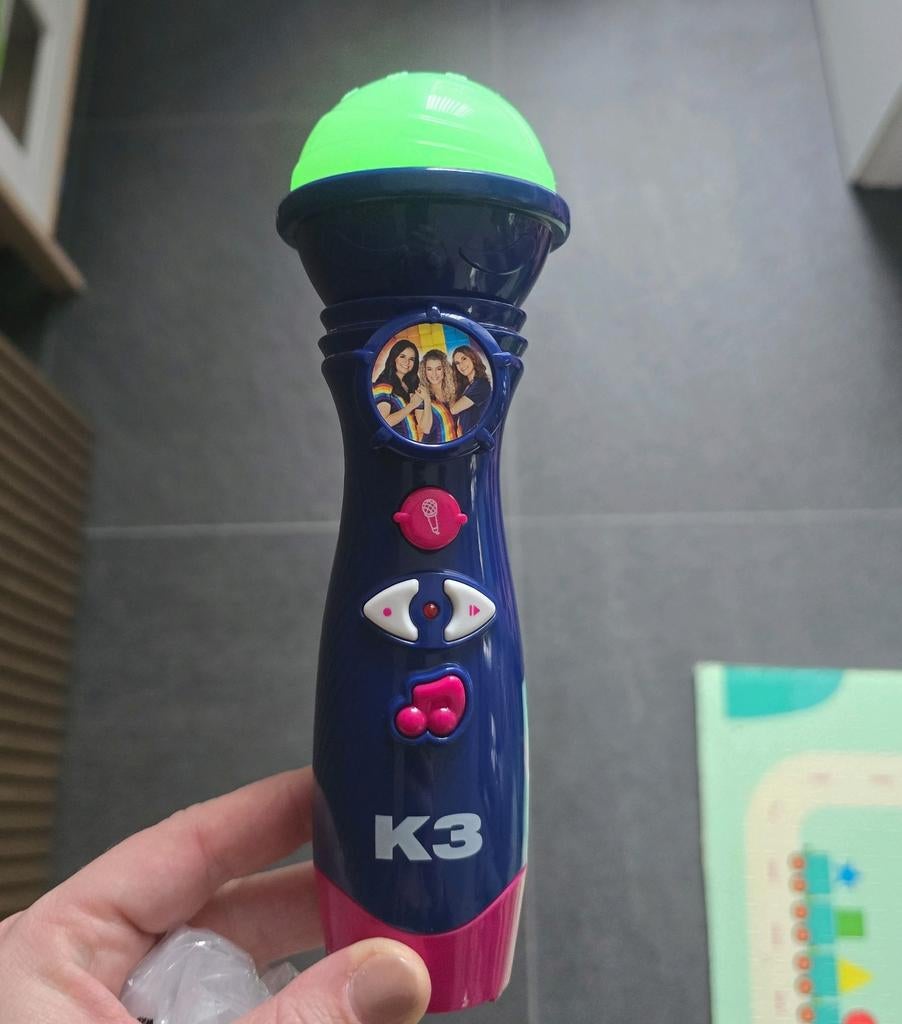 K3 speelgoedmicrofoon met licht en geluid, Ophalen of Verzenden, Zo goed als nieuw, Met licht