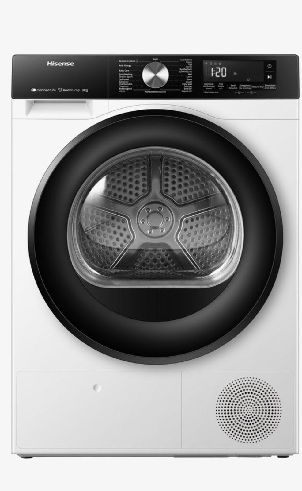 Hisense 3S serie warmtepompdroger - 4 maanden oud, Witgoed en Apparatuur, Wasdrogers, Ophalen, 8 tot 10 kg, Zo goed als nieuw