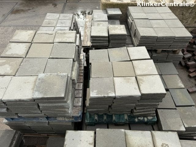 200m2 grijs betontegels 30x30x4,5cm tuintegels trottoirtegel, Tuin en Terras, Bij deze restpartij niet te achterhalen, Nieuw, Ophalen of Verzenden