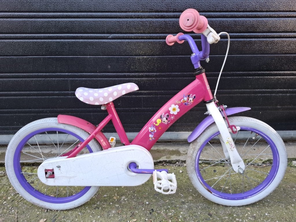16 inch Minnie mouse meisjesfiets, 16 tot 20 inch, Niet ingevuld, Niet ingevuld, Ophalen