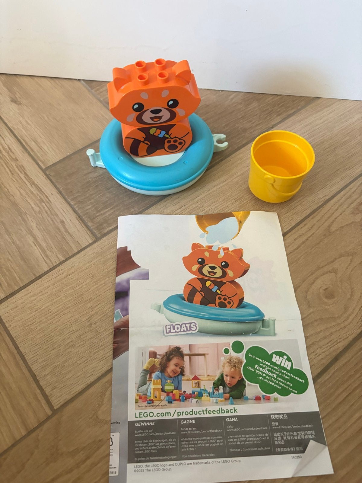 Lego Duplo Mijn Eerste Badspeelgoed rode Panda 10964, Gebruikt, Overige thema's, Ophalen of Verzenden, Compleet
