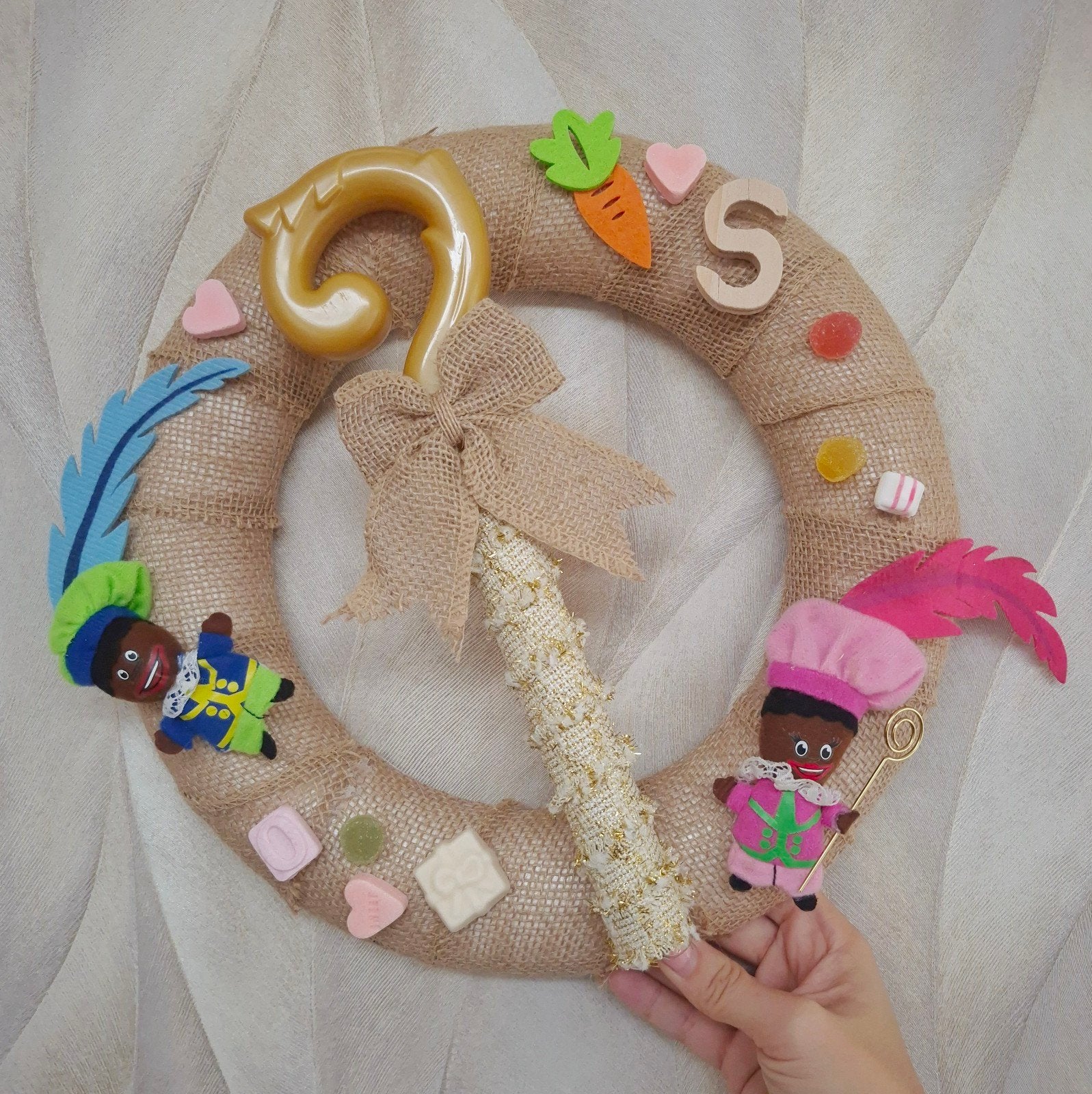 sinterklaas krans met zwarte pietjes, Diversen, Ophalen of Verzenden, Nieuw