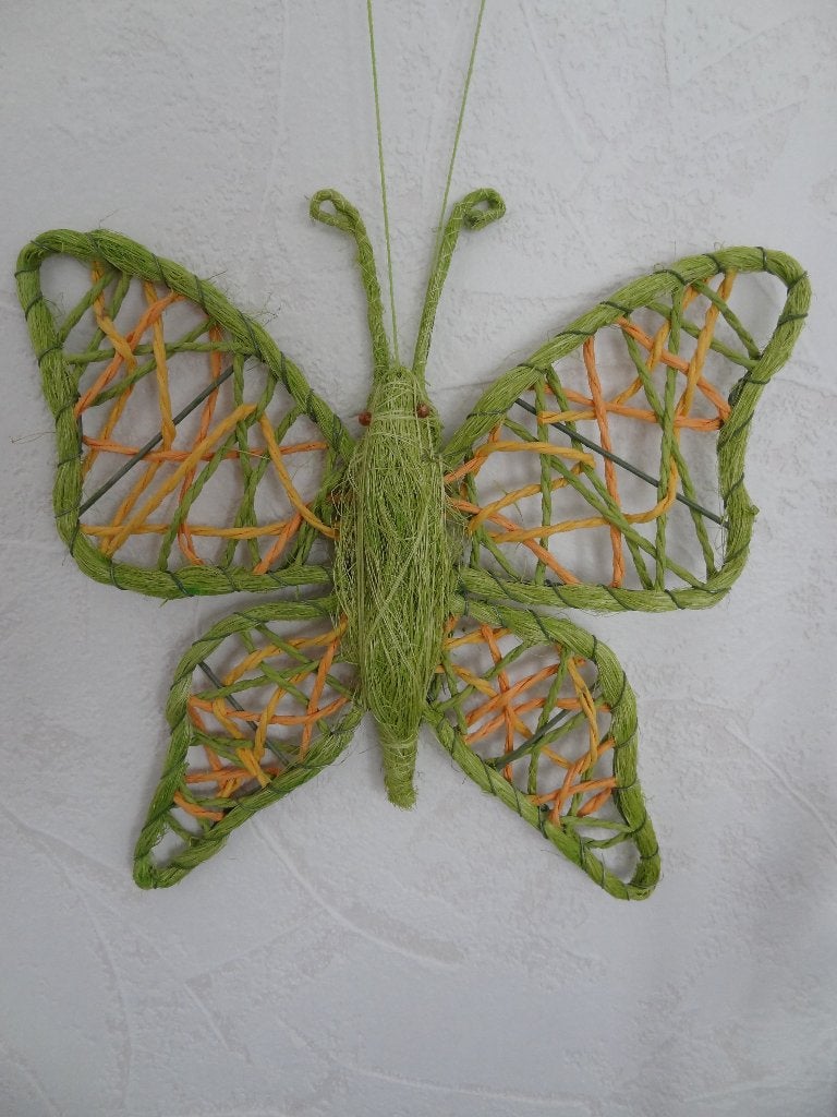 Vlinder Woonaccessoire, Groen, 21 cm, Decoratieobject, Ophalen of Verzenden