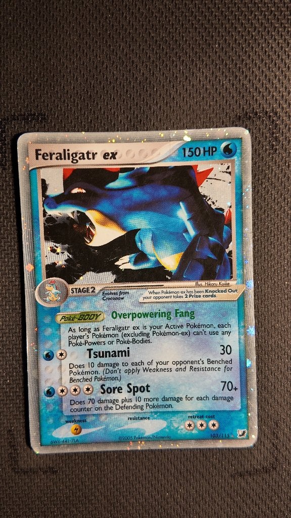 Feraligatr ex 103 Unseen Forces | Pokemon kaart, Ophalen, Zo goed als nieuw, Losse kaart, Foil