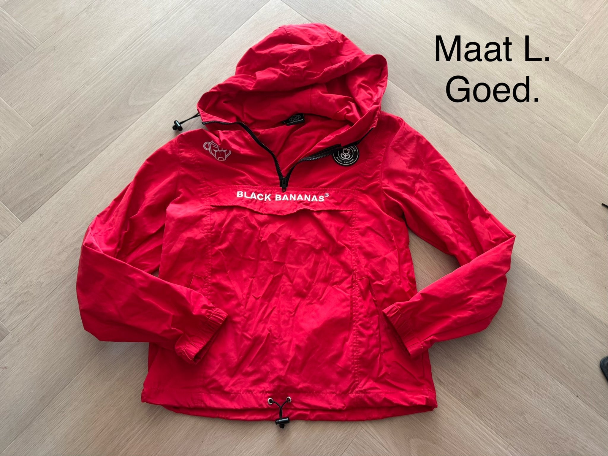 Black Bananas Anorak Jas Rood Maat L, Ophalen of Verzenden, Gedragen, Maat 42/44 (L), Rood