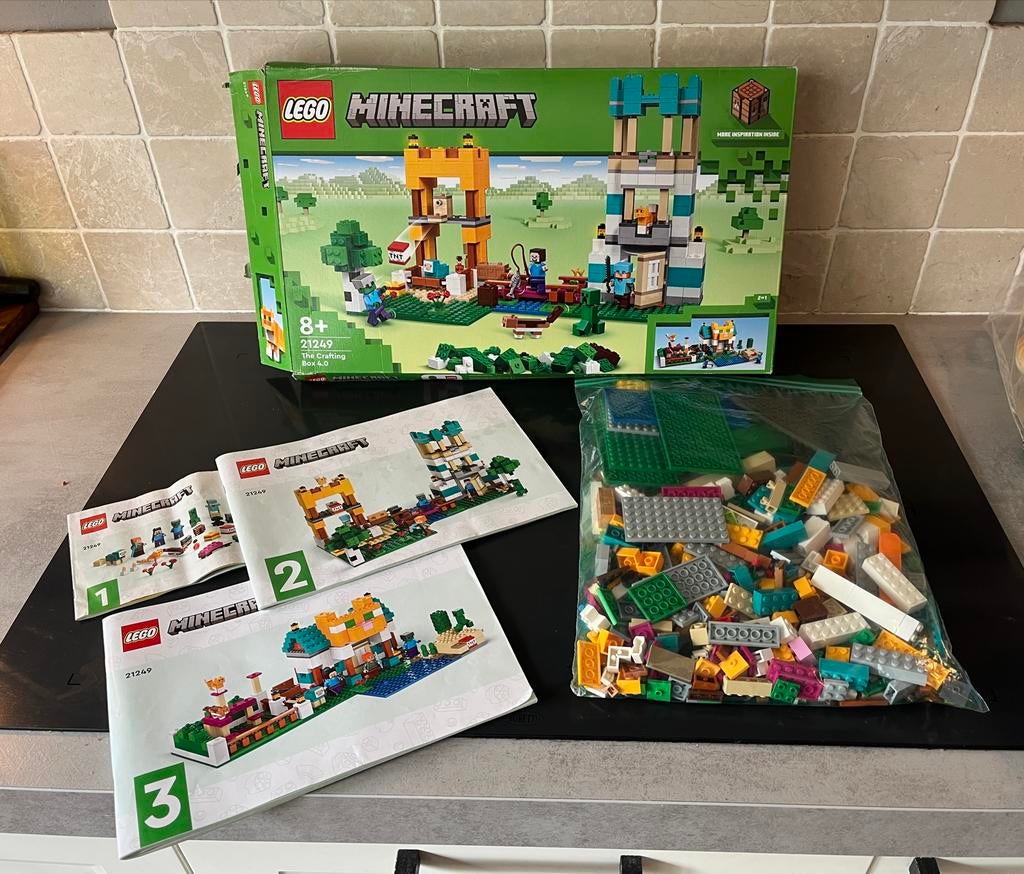 Lego Minecraft 21249 The Crafting Box 4.0 - Compleet, Kinderen en Baby's, Speelgoed | Duplo en Lego, Gebruikt, Minecraft, Lego