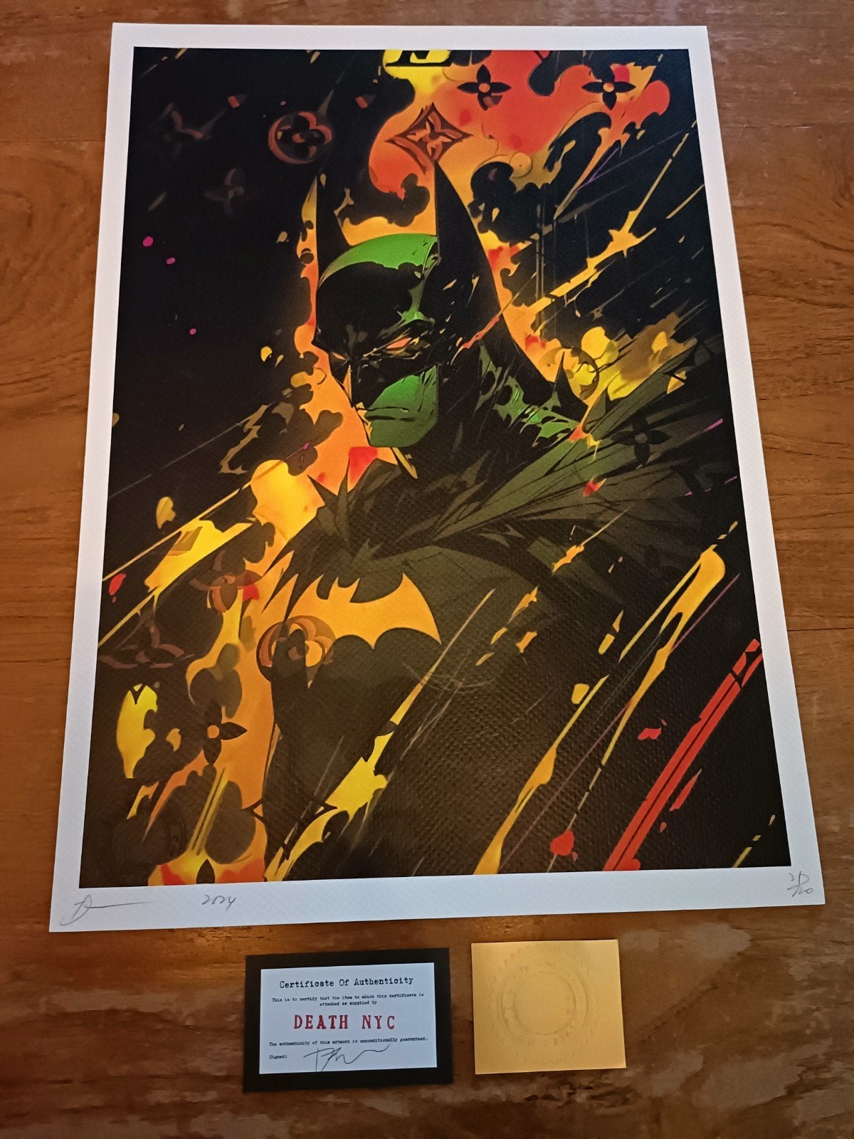 Death nyc lithografie, Antiek en Kunst, Ophalen of Verzenden