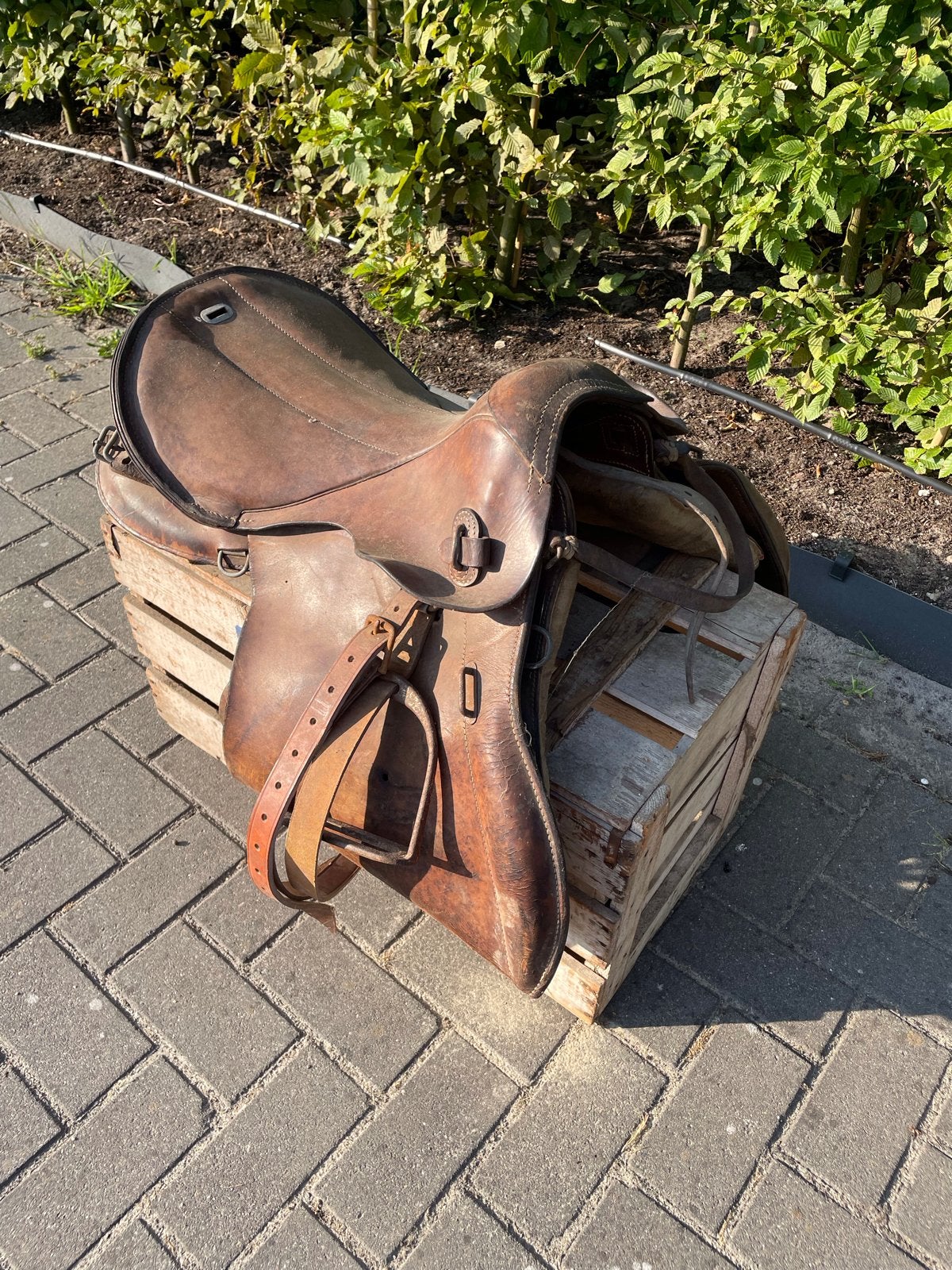 Paarden zadel / decoratie / industiele inrichting / country, Antiek en Kunst, Ophalen of Verzenden