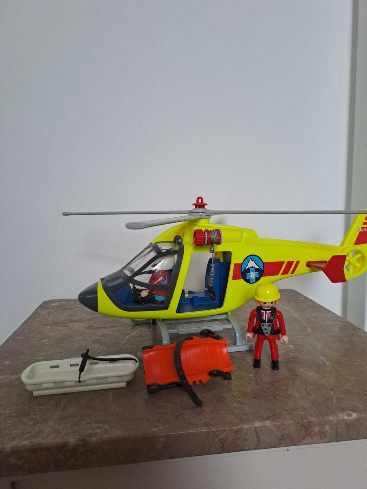 Playmobil Helikopter met piloot en accessoires, Ophalen of Verzenden, Gebruikt