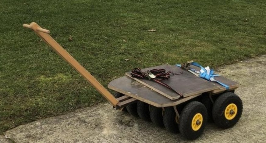 Trekkar voor lang materiaal, Doe-het-zelf en Verbouw, 100 liter of meer, Ophalen, Zo goed als nieuw, Transportkar
