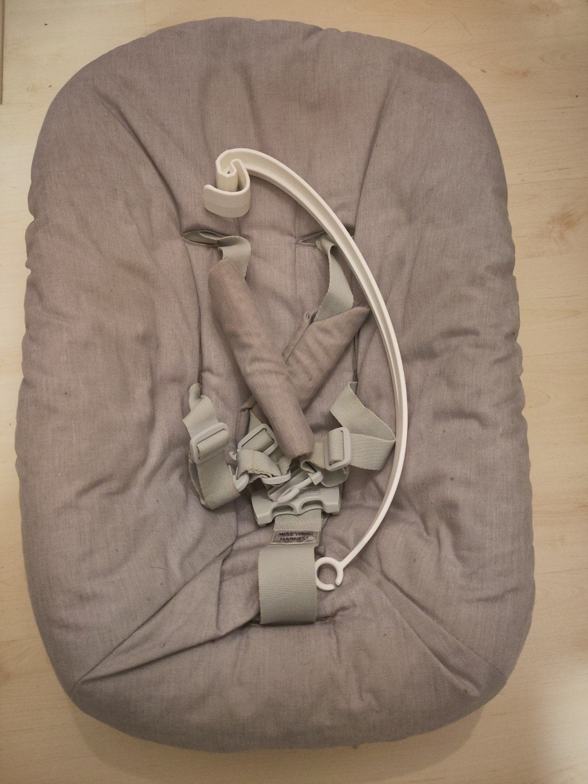 trip trap new born set met lichtgrijze hoes, Wipstoel, Met gordel(s) of riempje(s), Zo goed als nieuw, Ophalen