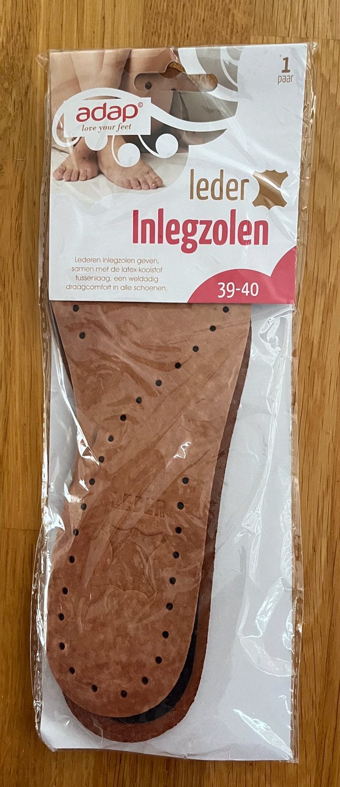 Adap lederen inlegzolen maat 39-40. NIEUW!!, Kleding | Dames, Ophalen of Verzenden, Nieuw