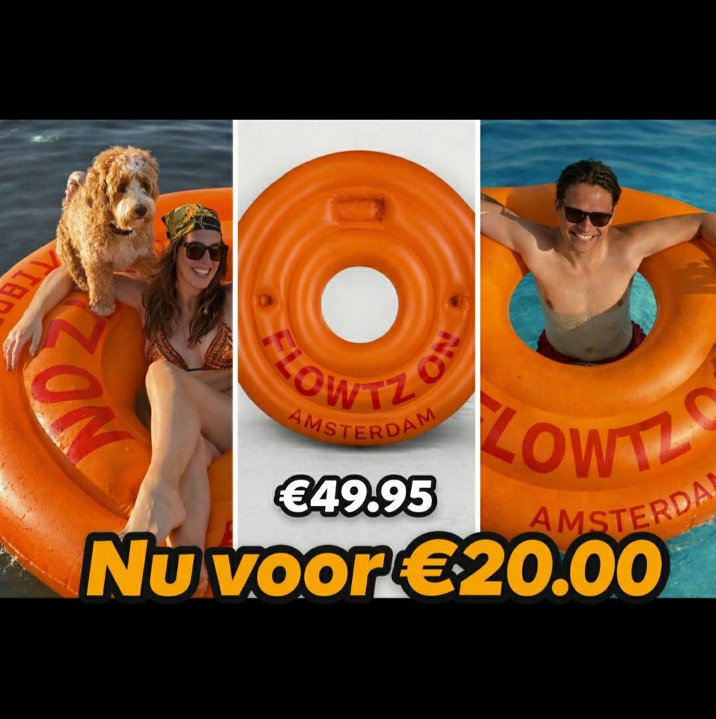 Flowtz On - Zwemband 180 cm, Kinderen en Baby's, Speelgoed | Buiten | Opblaasfiguren, Nieuw, Ophalen of Verzenden