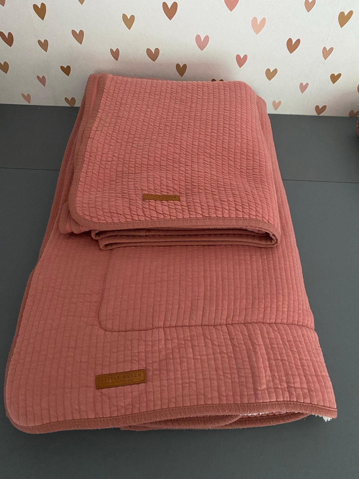 Little Dutch ledikant dekentjes oud roze, Ophalen of Verzenden, Zo goed als nieuw, Little Dutch, Roze