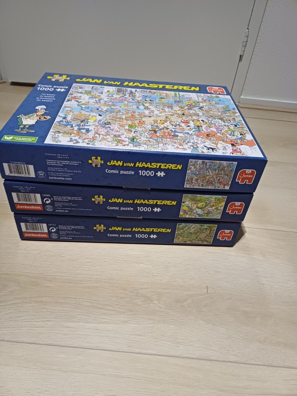 4 x puzzle Jan van Haasteren! zgan, Ophalen of Verzenden