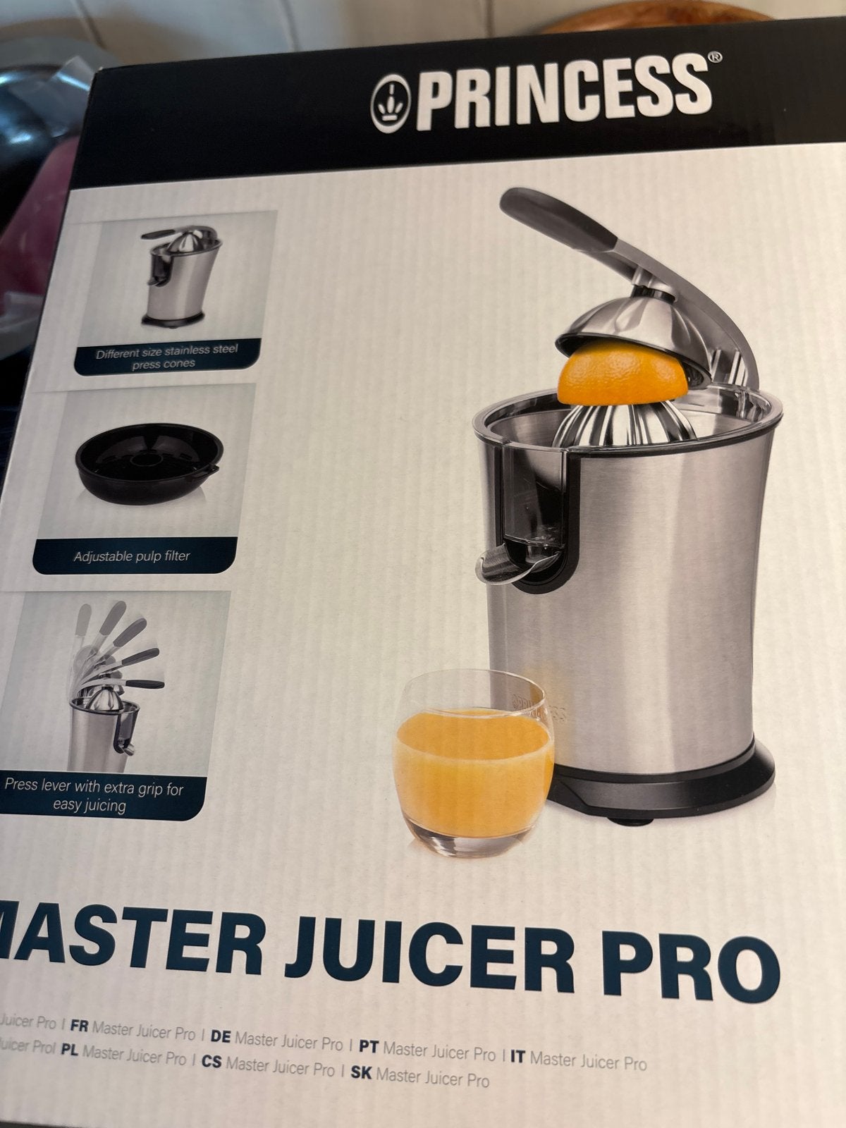 Princess Master Juicer Pro - Roestvrijstalen Citruspers, Ophalen, Nieuw, Elektrisch, Citruspers