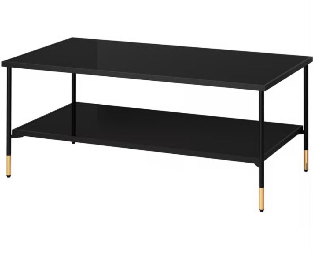 Salontafel zwartglas, Huis en Inrichting, Ophalen, 100 tot 150 cm, Nieuw, 50 tot 100 cm
