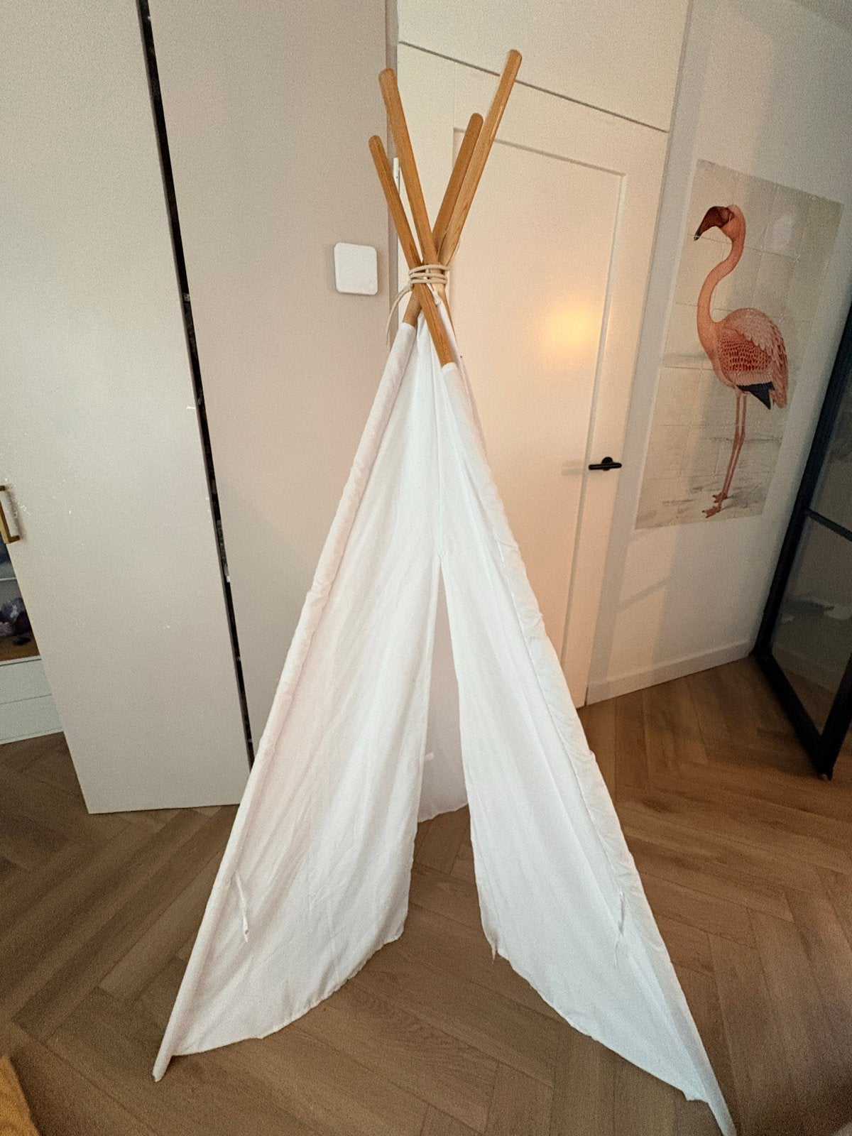 Witte Tipi Tent Speeltent voor Kinderen, Kinderen en Baby's, Speelgoed | Buiten | Speelhuisjes, Ophalen, Zo goed als nieuw, Overige materialen