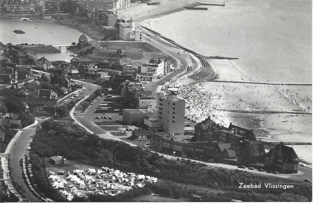 Zeebad Vlissingen (Zld.) Panorama, Camping, 1969, Ophalen of Verzenden, 1960 tot 1980, Ongelopen, Zeeland