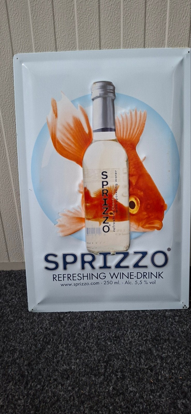 Sprizzo reclamebord - Uniek decoratiestuk, Ophalen of Verzenden, Gebruikt, Reclamebord