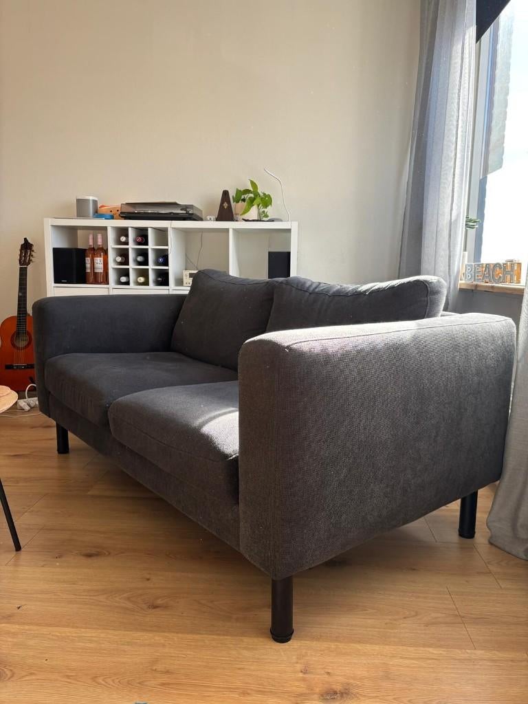 IKEA VIMLE Bank, Huis en Inrichting, Ophalen, Gebruikt, Grijs/Zwart, Stof, Rechte Bank, 150 tot 200 cm