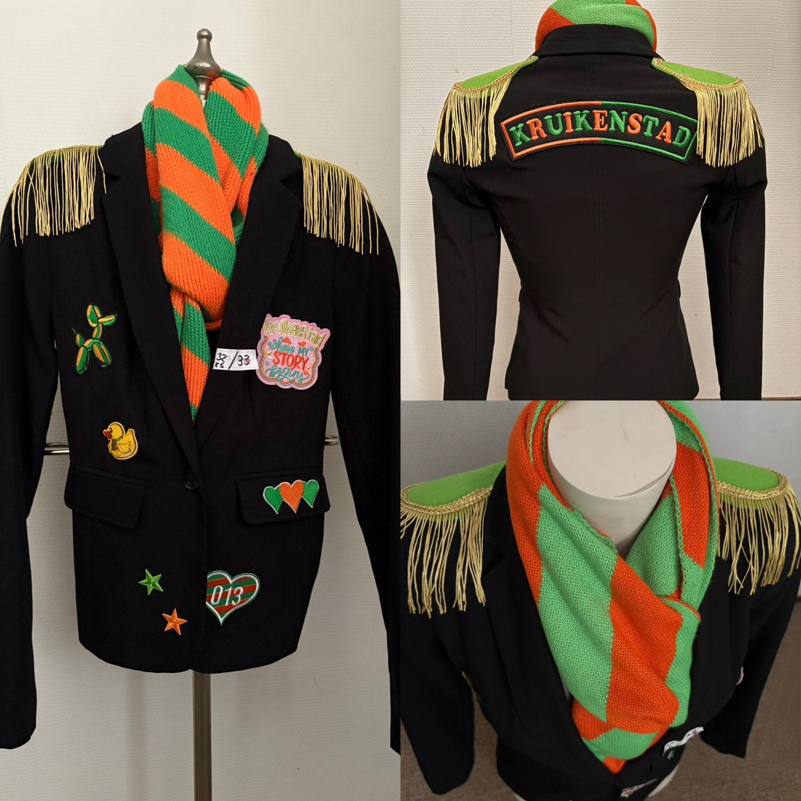 (33) Kruikenstad Colbert maat 32/ XS carnaval Tilburg 11 11, Ophalen of Verzenden, Zo goed als nieuw, Maat 34 (XS) of kleiner