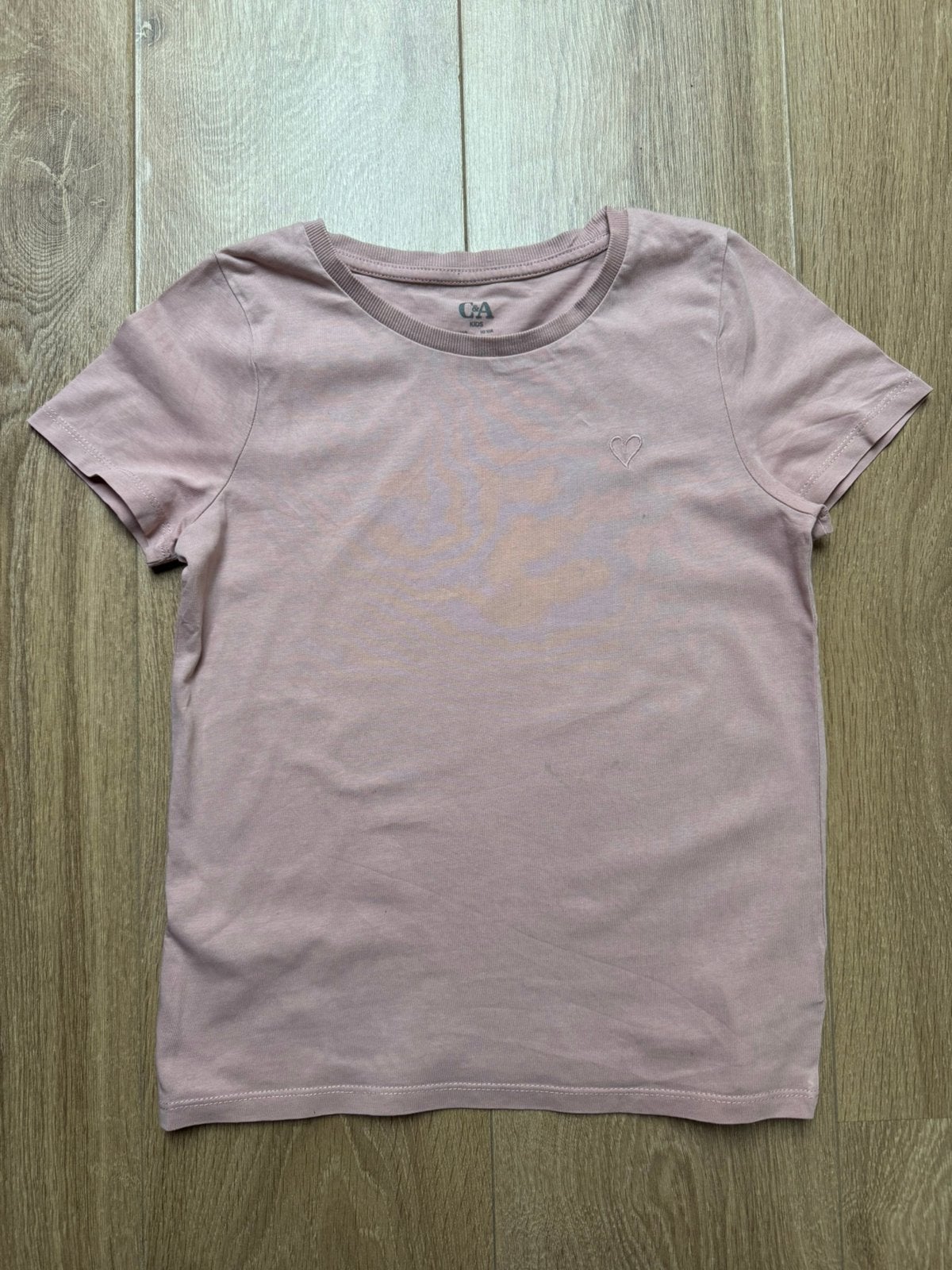 C&A meisjes t-shirt lichtroze maat 140, Ophalen of Verzenden, Gebruikt, Meisje, Shirt of Longsleeve